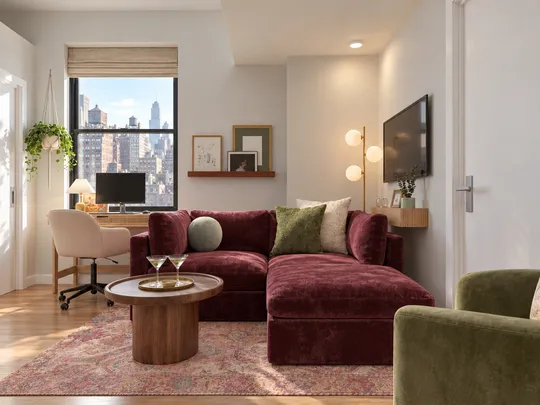 Living Room · Warm Transitional designed by Pamela