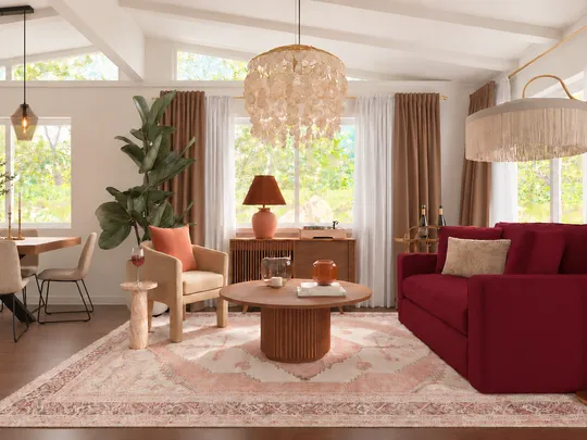 Living Room · Warm Transitional designed by Abigail