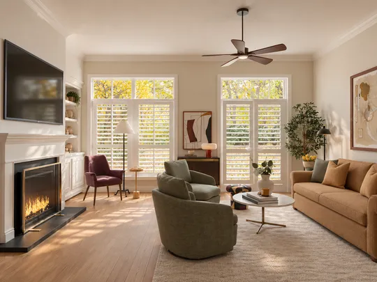 Living Room · Transitional designed by Luis