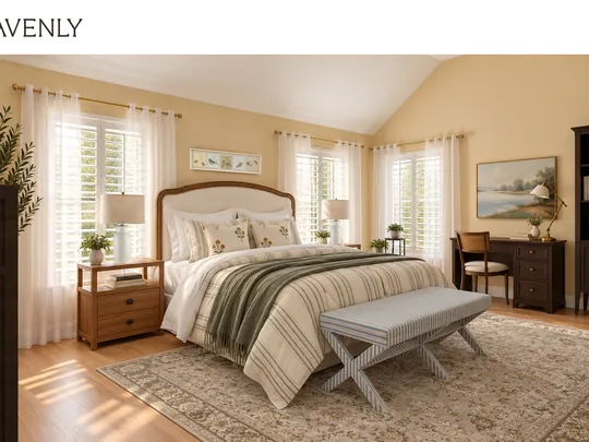 Bedroom · Classic Coastal designed by Yoseika