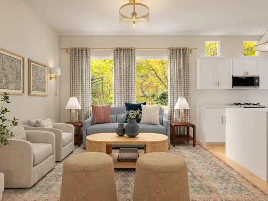 Living Room · Warm Transitional designed by Natalia