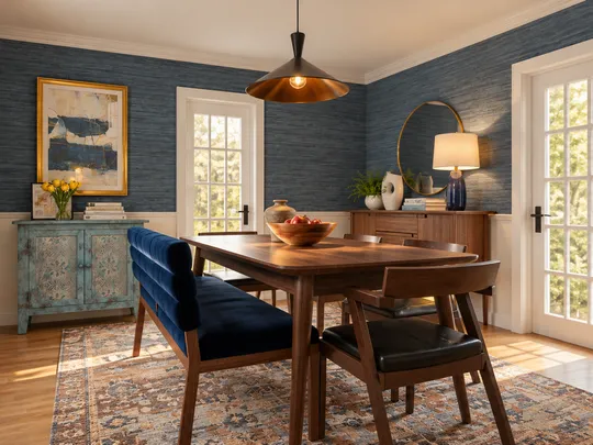 Dining Room · Midcentury Scandi designed by Jess