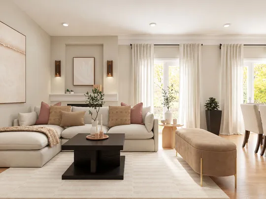 Living Room · Organic Modern designed by Montserrat
