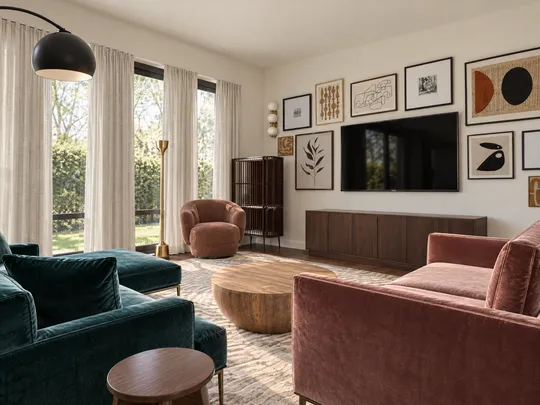 Living Room · Midcentury Modern designed by Sofia
