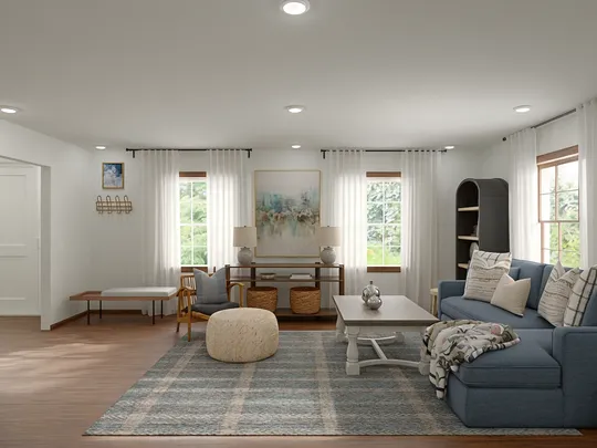 Living Room · Farmhouse designed by Candice
