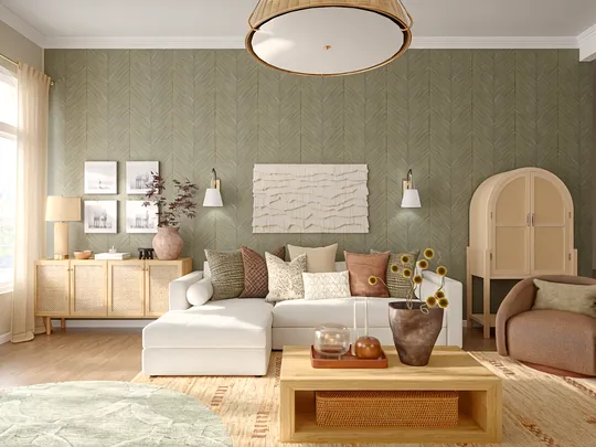 Living Room · Warm Transitional designed by Dayana