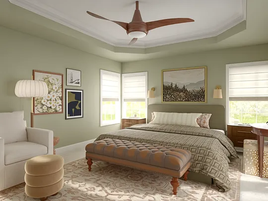 Bedroom · Modern Cottage designed by Leah