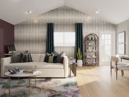 Living Room · Contemporary designed by Maria