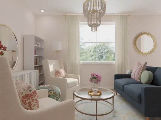 Living Room · Modern Cottage designed by Candice