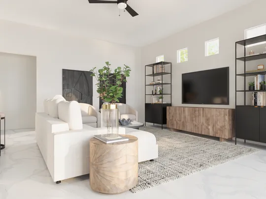Living Room · Contemporary designed by Emerie