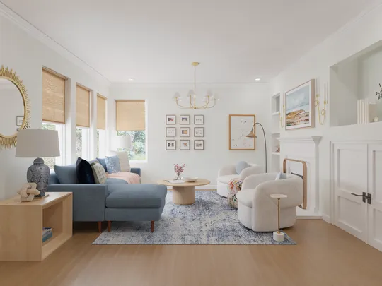 Living Room · Modern Cottage designed by Candice