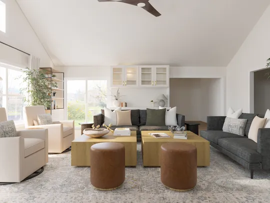 Living Room · Transitional designed by Sofia