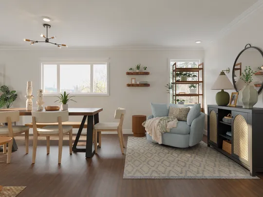 Dining Room · Warm Transitional designed by Candice