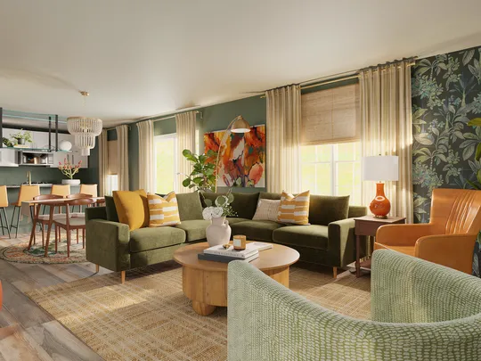 Living Room · Eclectic designed by Julia