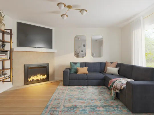 Living Room · Warm Transitional designed by Wan