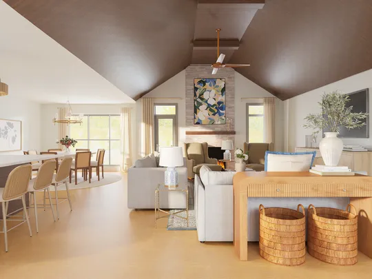 Living Room · Warm Transitional designed by Jacqueline