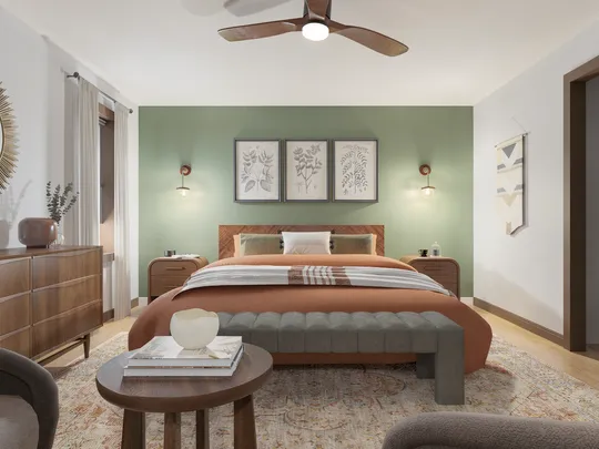 Bedroom · Midcentury Modern designed by Valeria