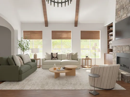 Living Room · Warm Transitional designed by Marisa