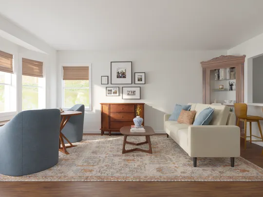 Living Room · Warm Transitional designed by Marisa