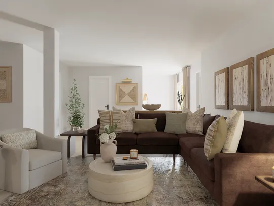 Living Room · Warm Transitional designed by Natalia