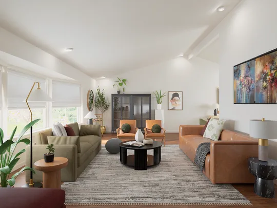 Living Room · Warm Transitional designed by Candice