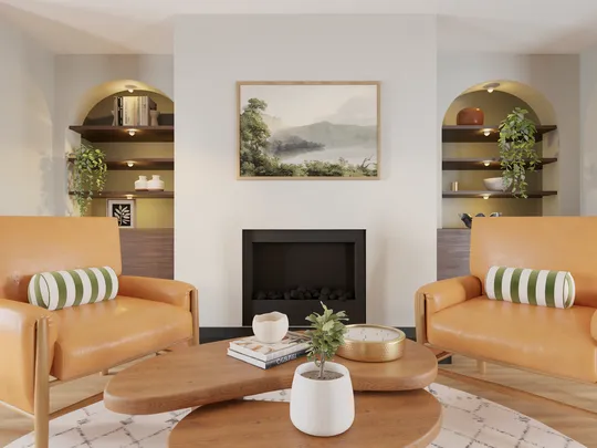 Living Room · Inspired Modern designed by Valeria