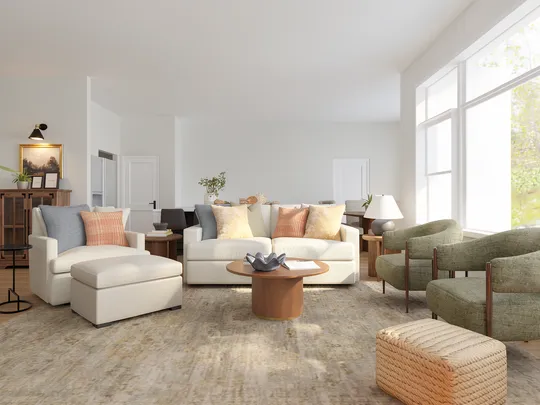 Living Room · Warm Transitional designed by Marisa