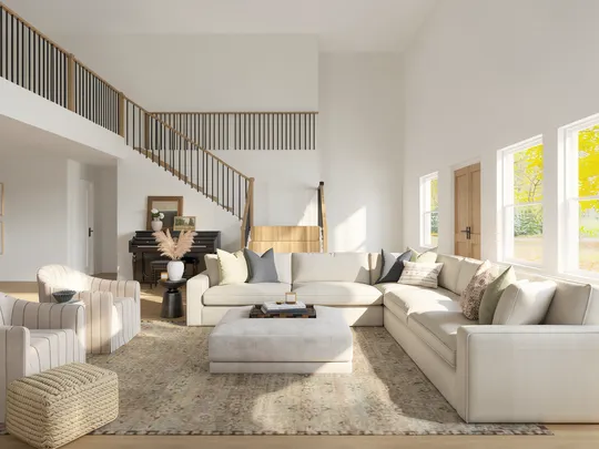 Living Room · Warm Transitional designed by Marisa