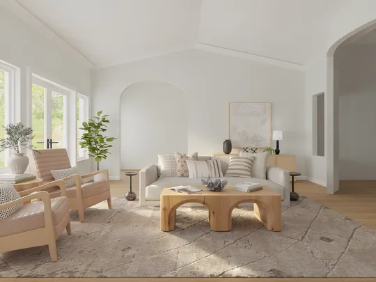 Living Room · Warm Transitional designed by Marisa