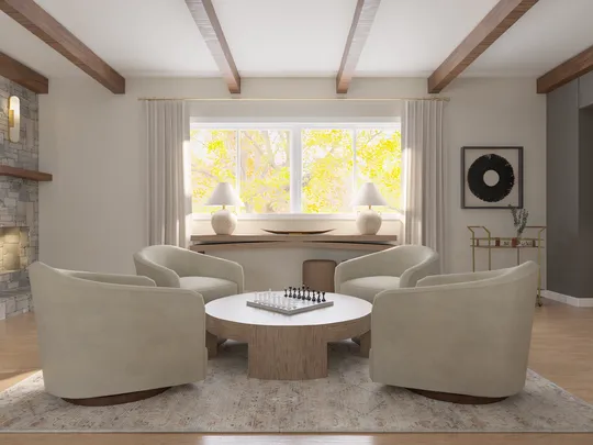 Living Room · Farmhouse designed by Jacqueline