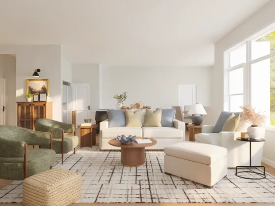 Living Room · Warm Transitional designed by Marisa