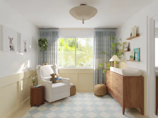 Bedroom · Midcentury Modern designed by Valeria