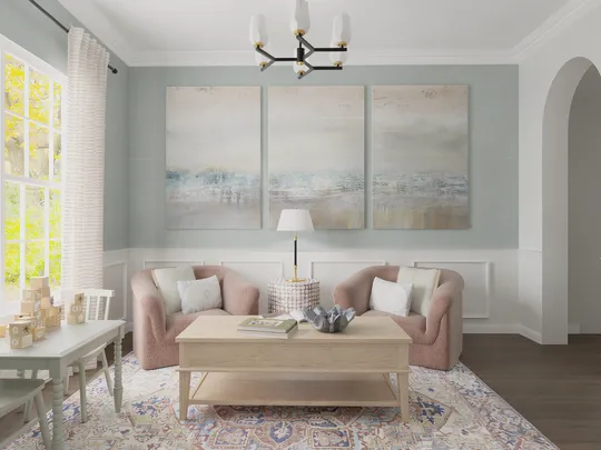 Reading Room · Warm Transitional designed by Rachel