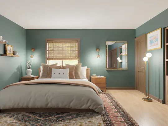 Bedroom · Midcentury Modern designed by Valeria