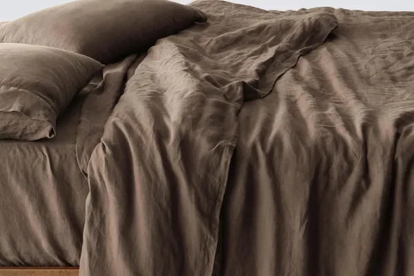 Stonewashed Linen Duvet Cover, Sand