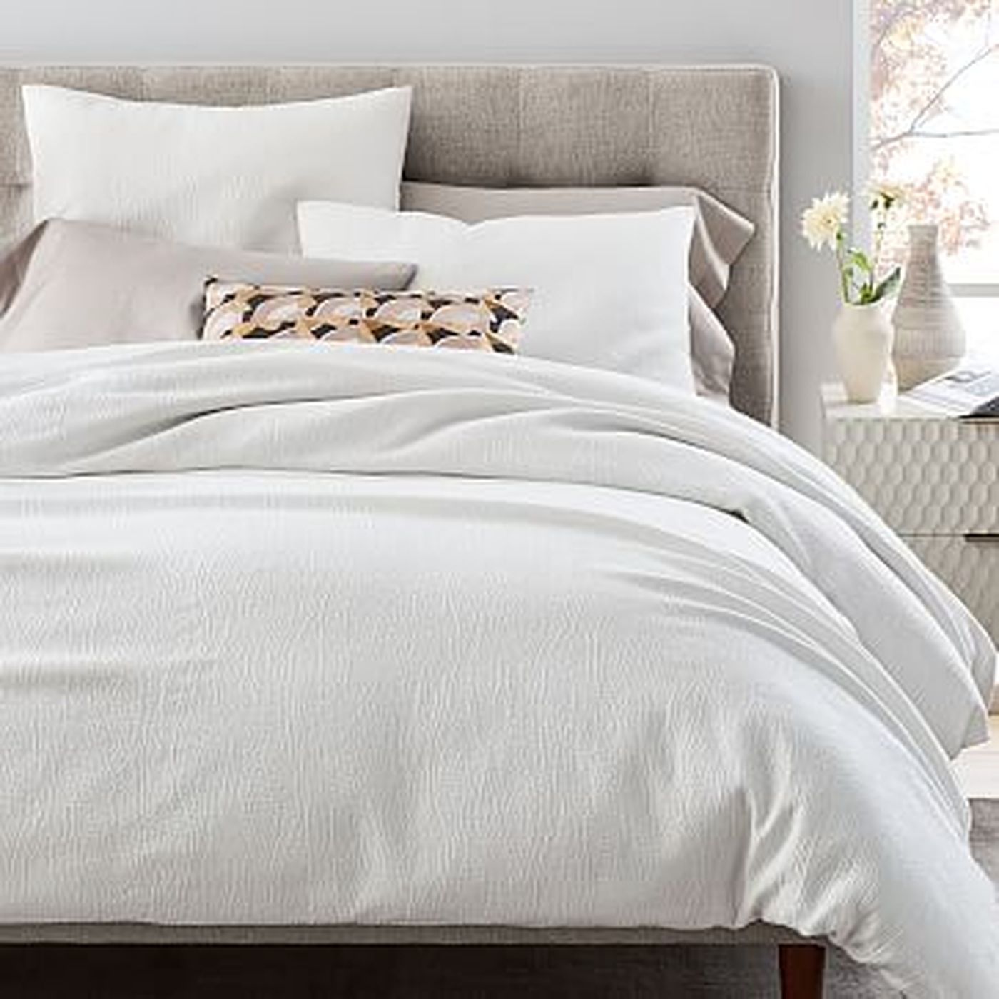 TENCEL Cotton Matelasse Duvet Cover West Elm