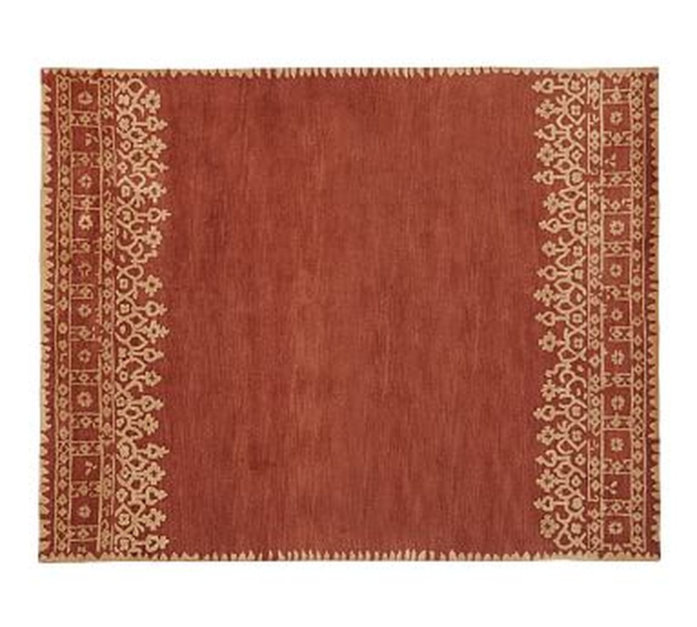 Desa Bordered Wool Rug, 9x12', Terra Cotta - Pottery Barn (1400 x 1258 Pixel)