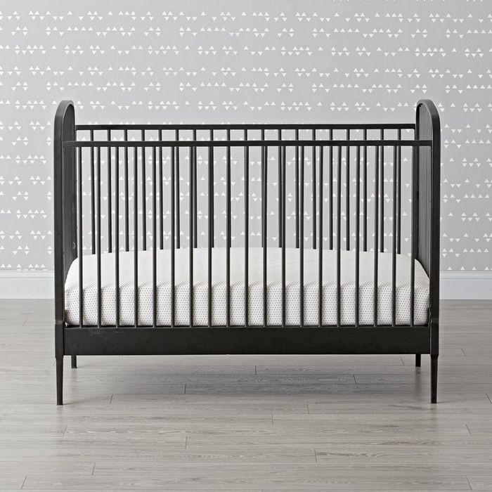 larkin black metal crib