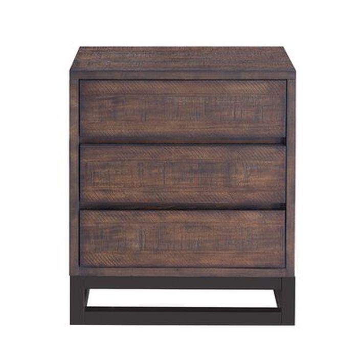 Natalia Industrial 3 Drawer Nightstand Wayfair