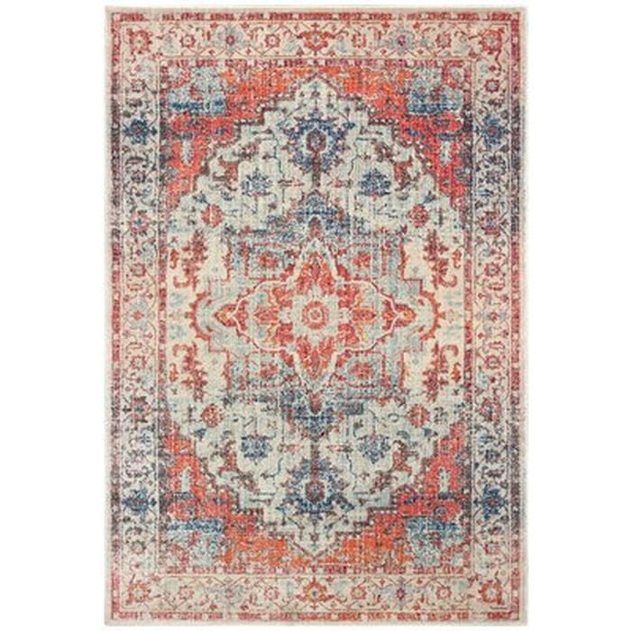 Jeneva Orange Beige Blue Rug Wayfair