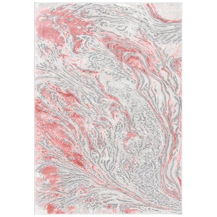 Avleen Power Loom Gray Pink Rug Wayfair