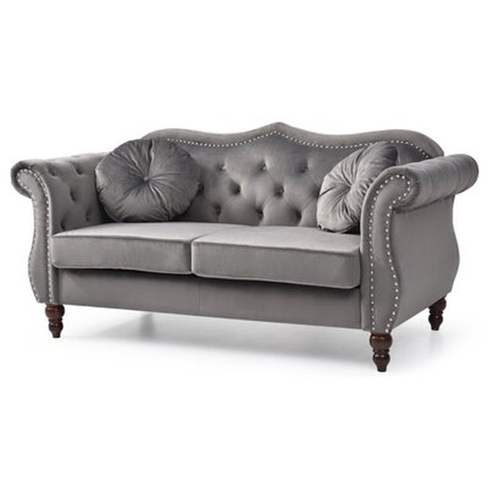 Falzone Velvet 67 Rolled Arm Loveseat Wayfair