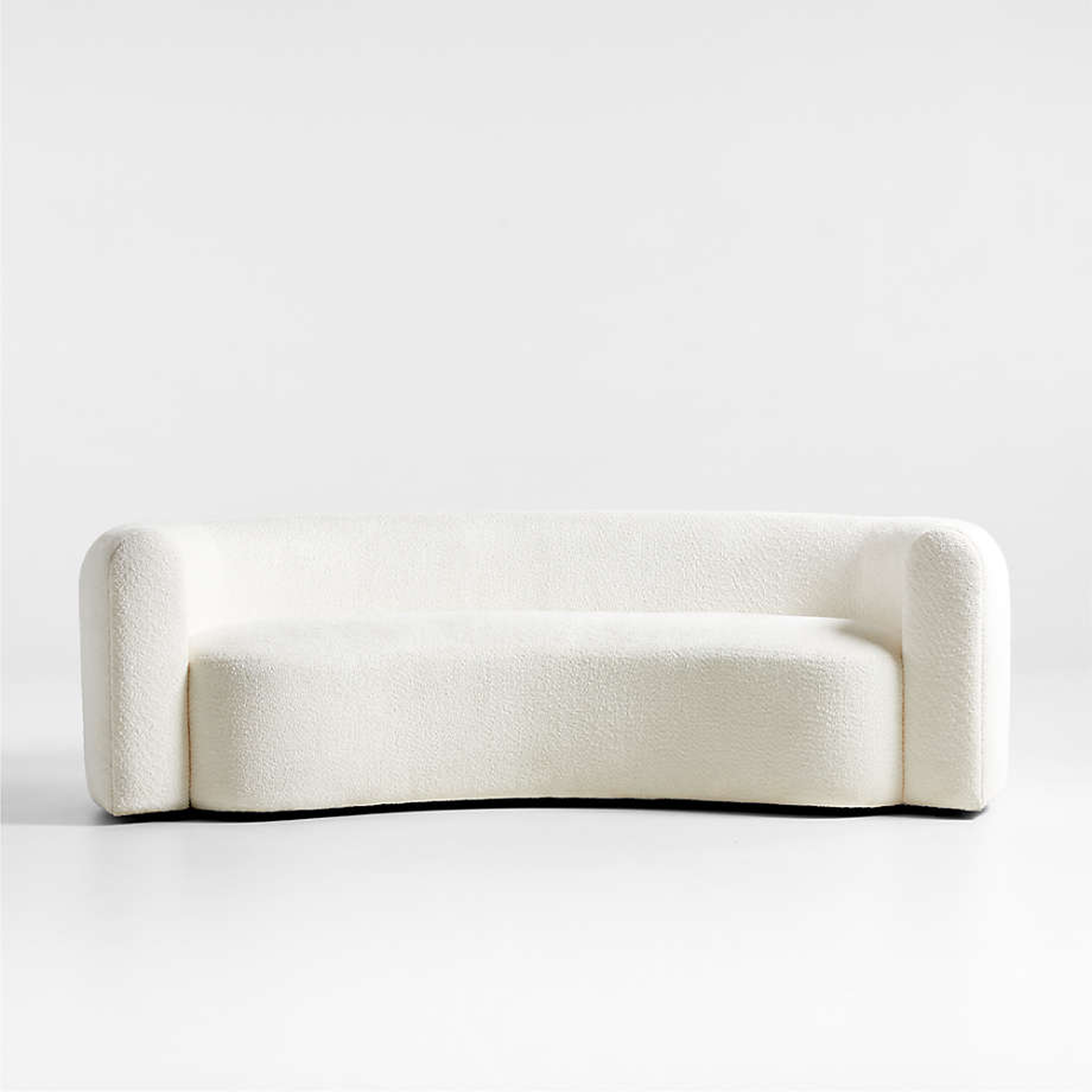 Hugger Curved Boucle Sofa by Leanne Ford - Crate and Barrel