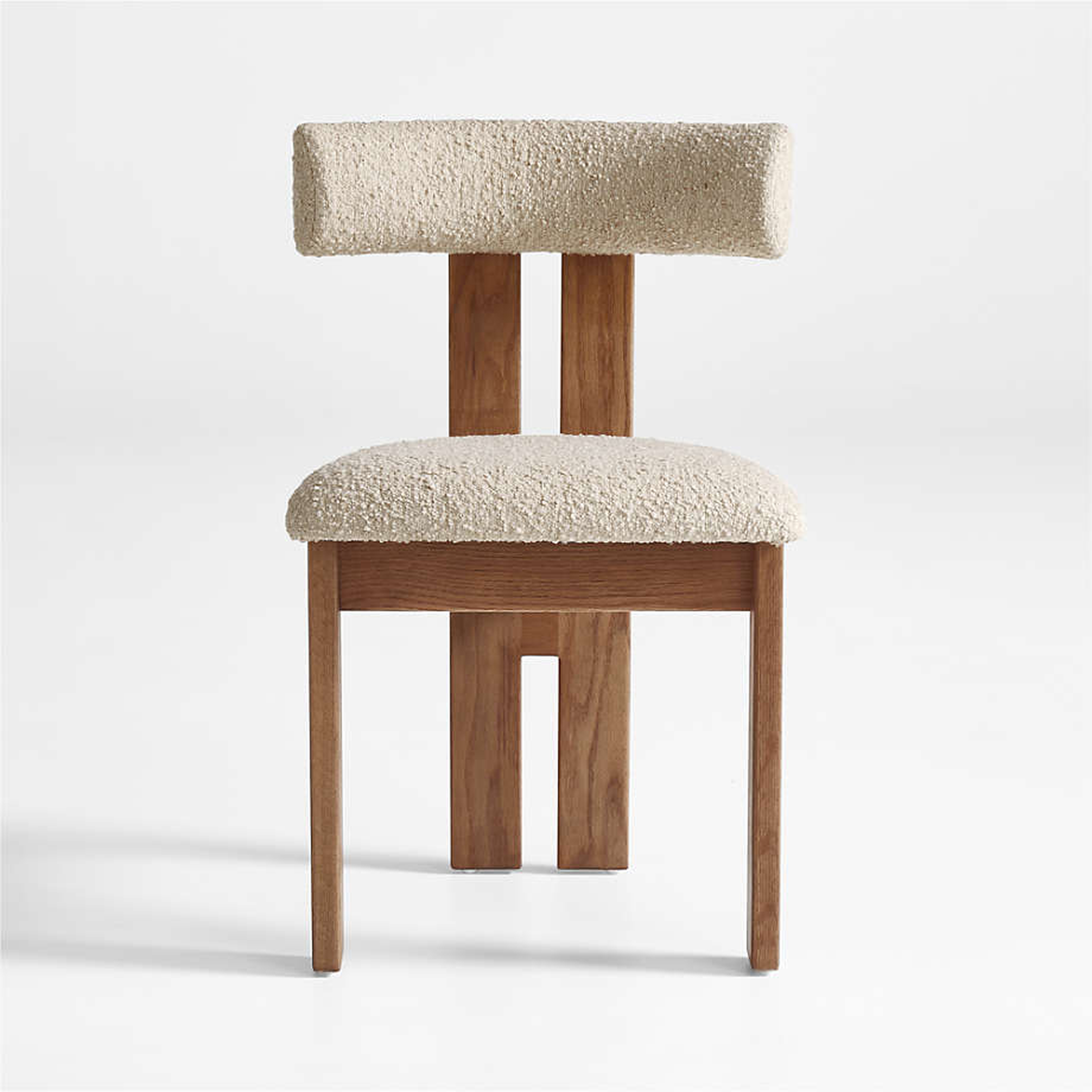Ceremonie Natural Boucle Dining Chair by Athena Calderone - Crate and Barrel