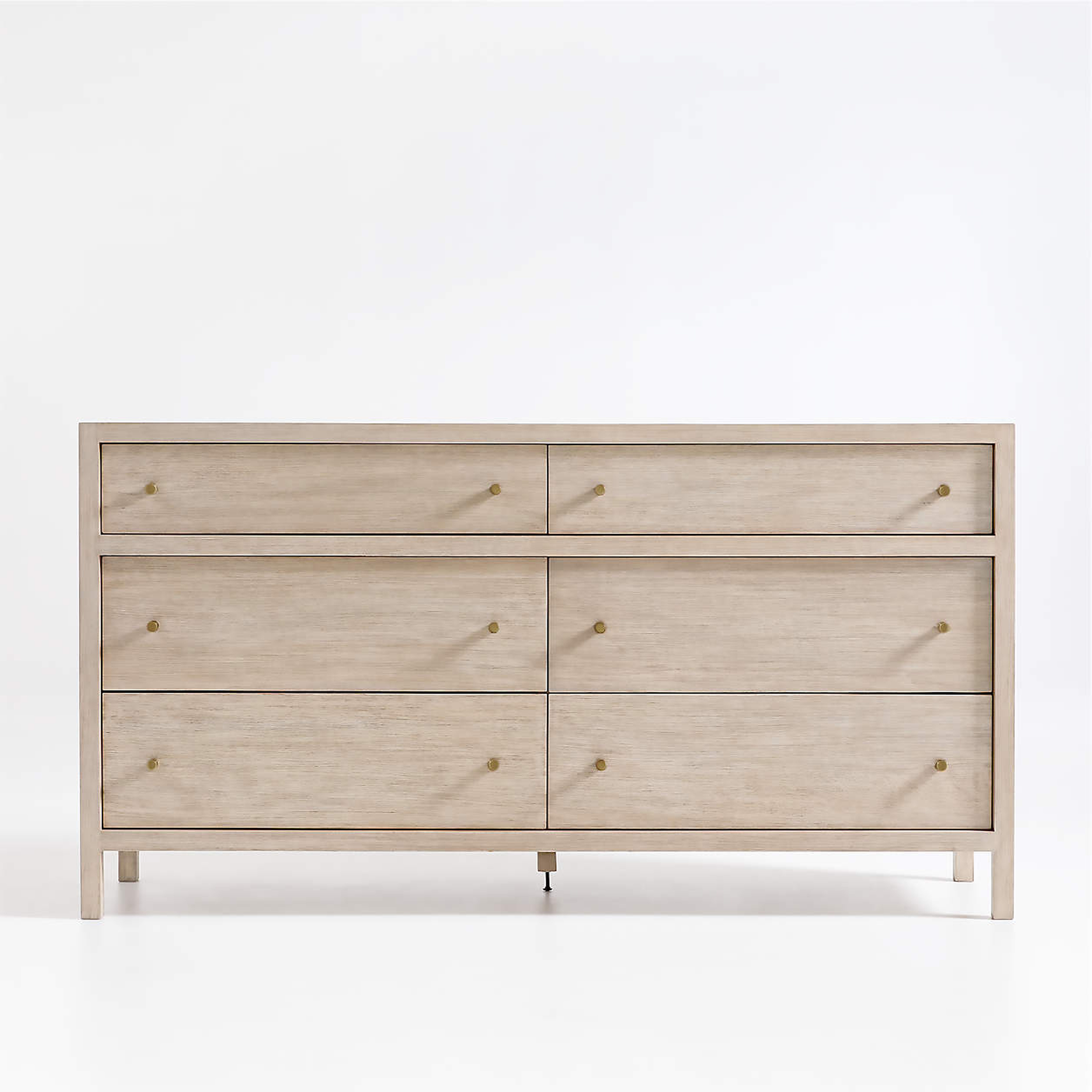 Keane Weathered Natural Wood 6-Drawer Dresser - Crate and Barrel