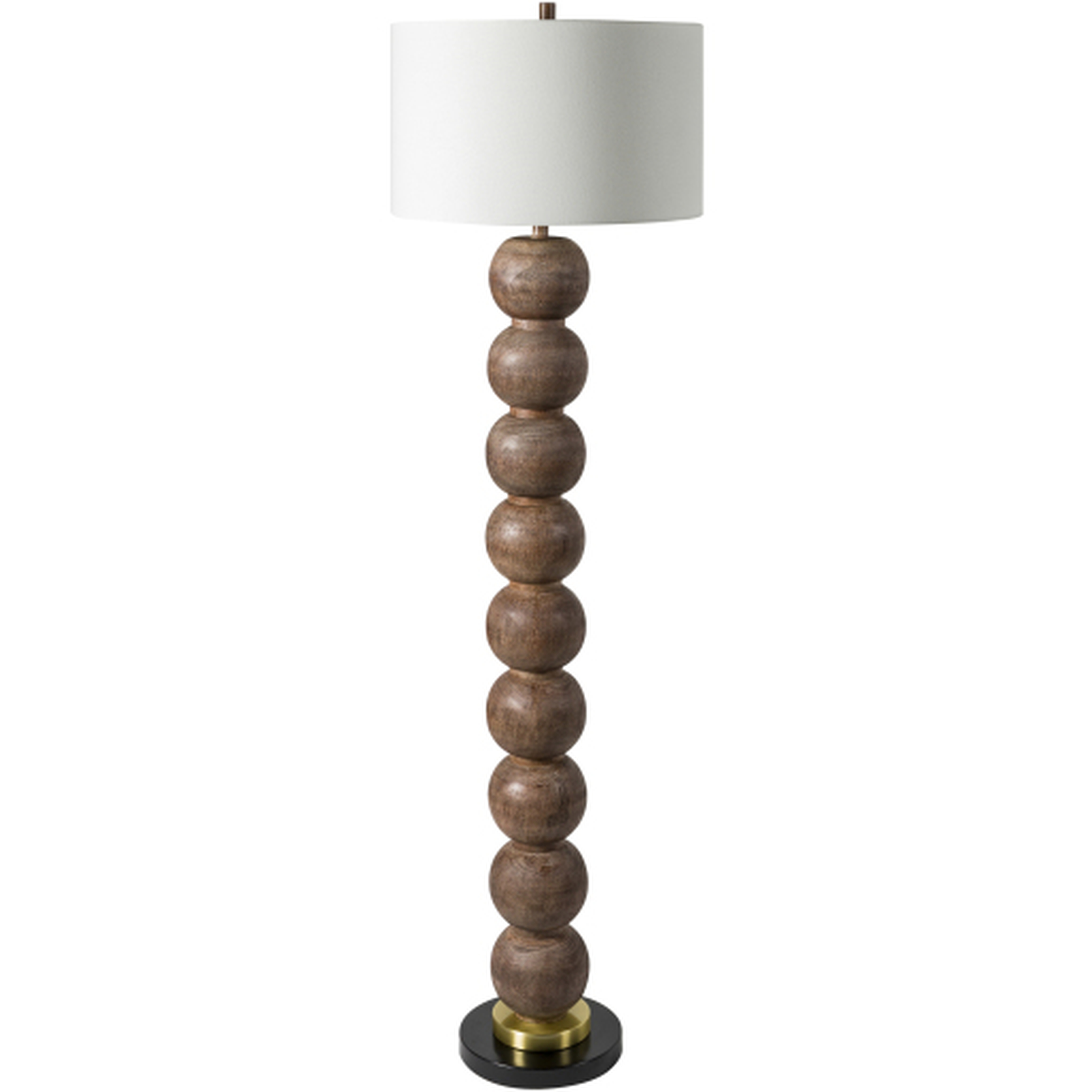 Algarve Brown Painted 62"H x 18"W x 18"D Accent Floor Lamp - Surya