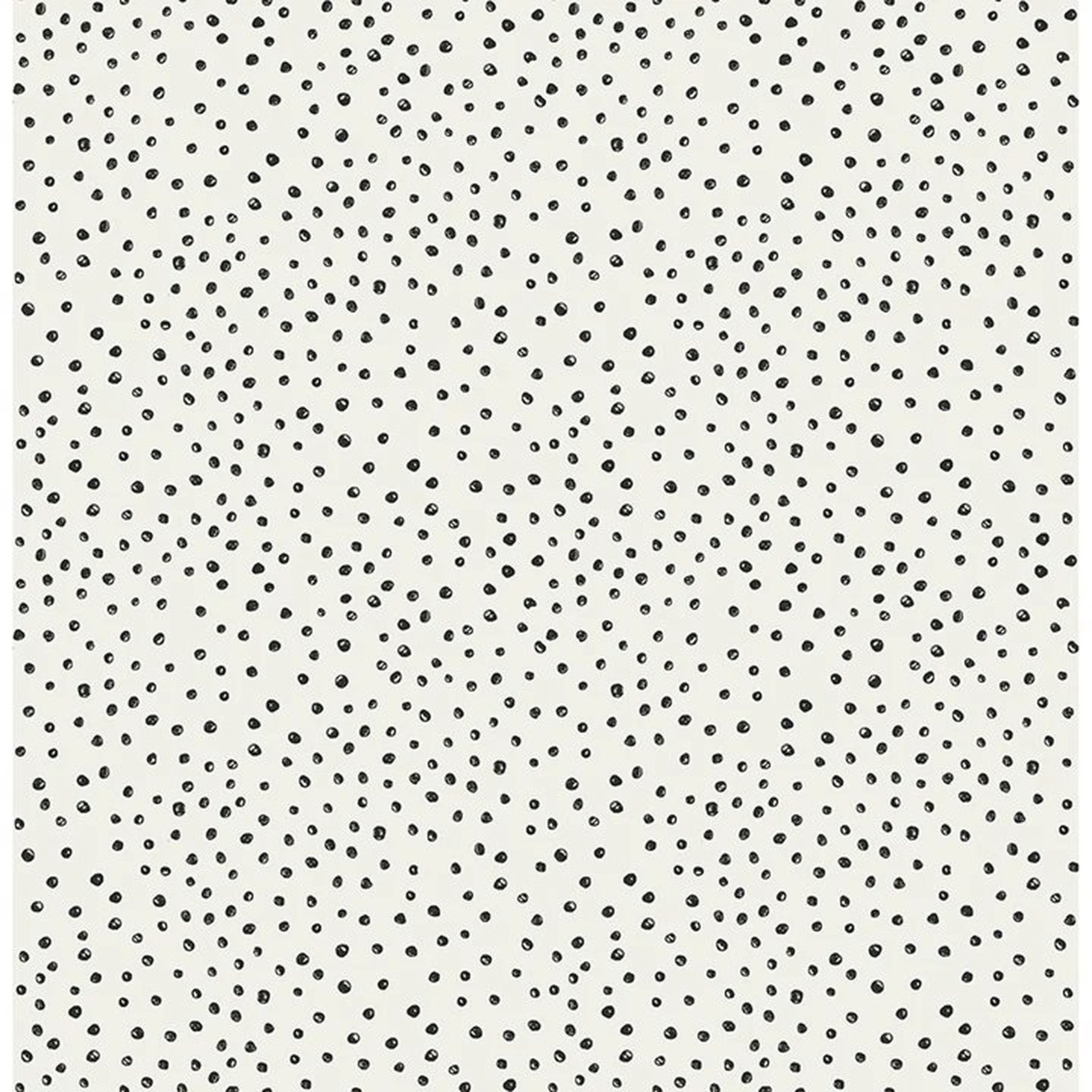 Cassie Black Petite Polka Wallpaper - York Wallcoverings
