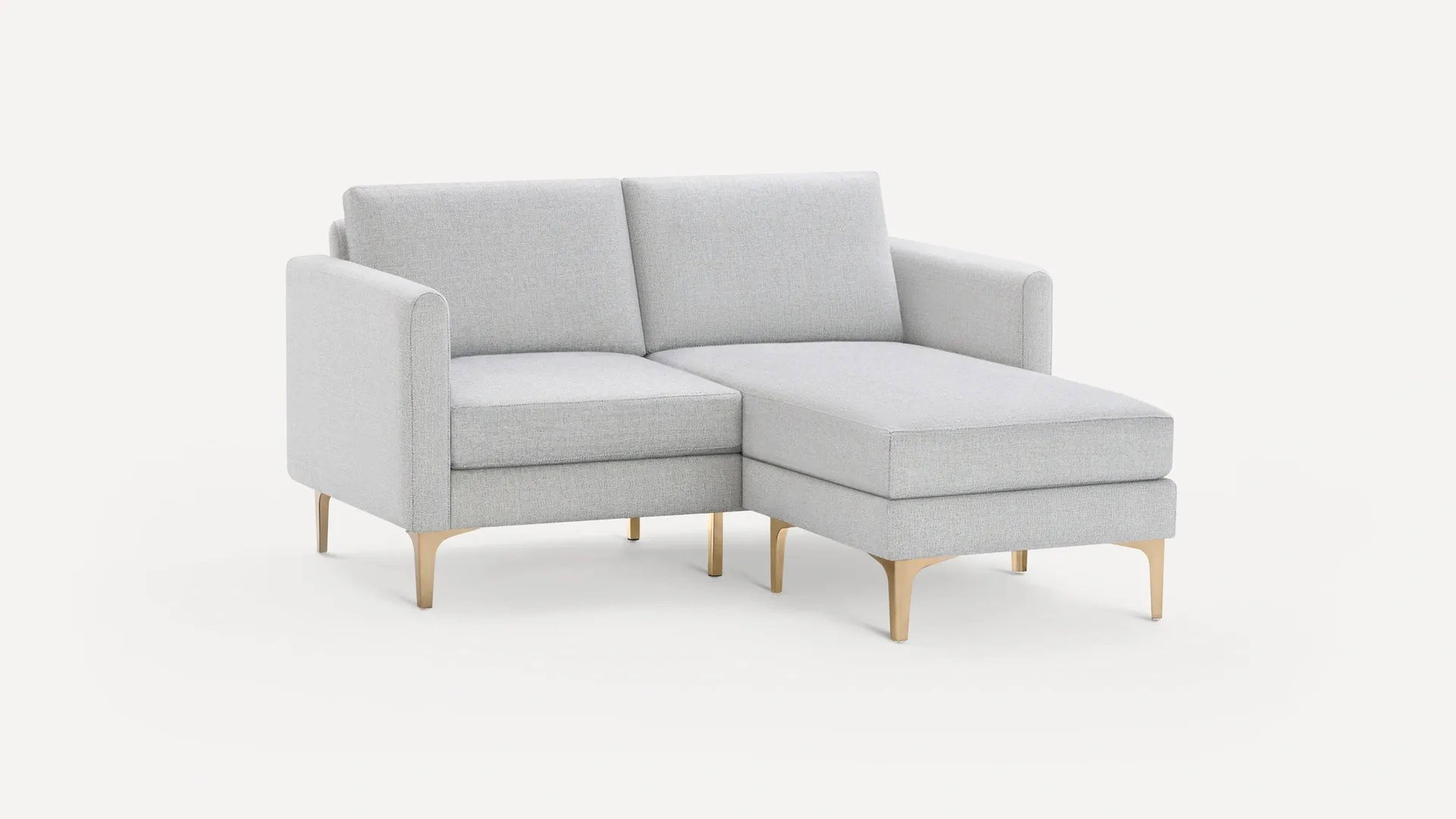 The Arch Nomad Sectional Loveseat in Crushed Gravel - Burrow