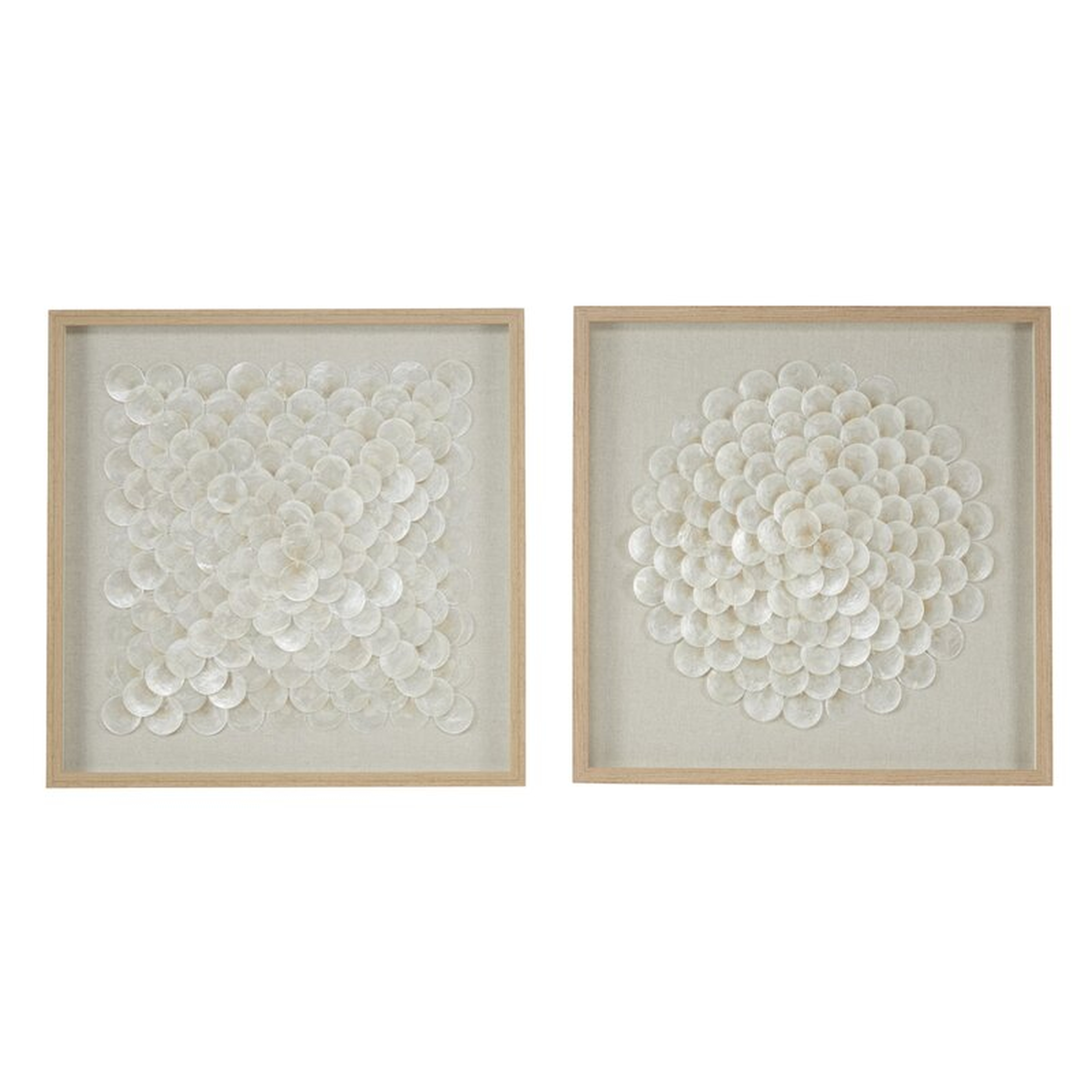 2 Piece Shell Shadow Boxes Wall Décor Set Wall Art - Wayfair