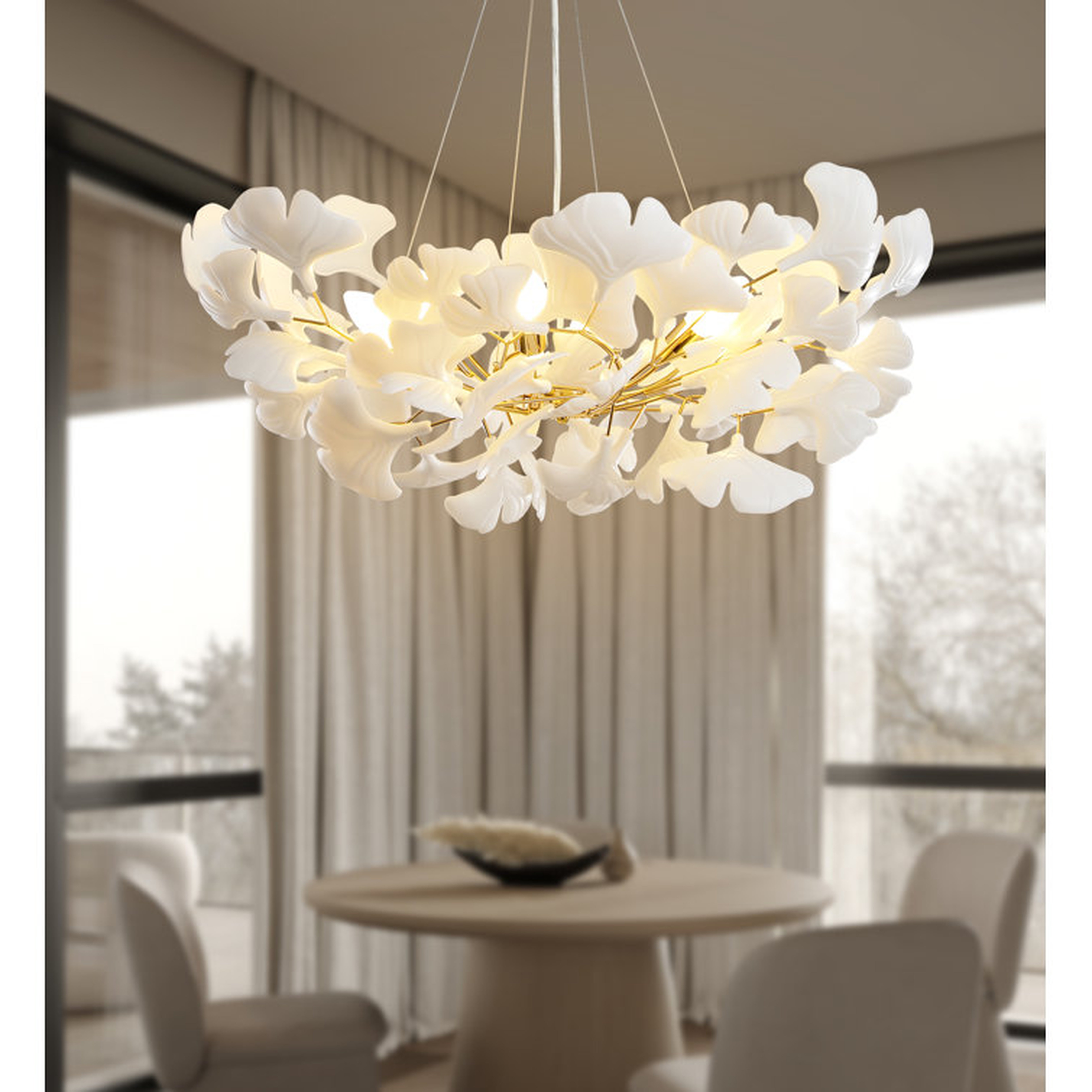 Mookan 6 - Light Ginkgo Chandelier - Wayfair